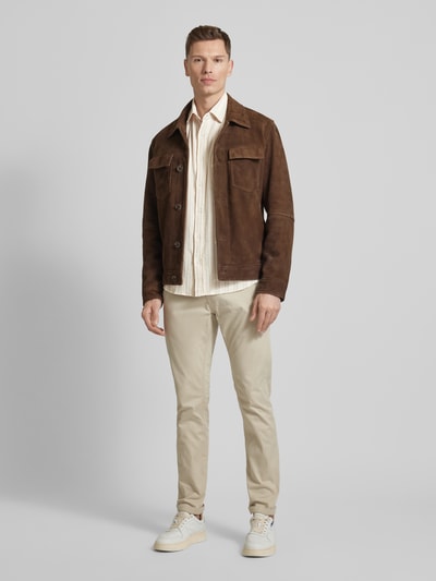 SELECTED HOMME Relaxed fit vrijetijdsoverhemd met kentkraag, model 'HANS' Offwhite - 1