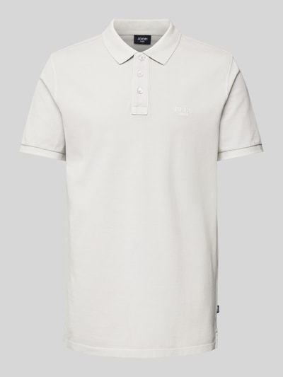 JOOP! Jeans Regular fit poloshirt met labelstitching, model 'Ambrosio' Lichtgrijs - 2