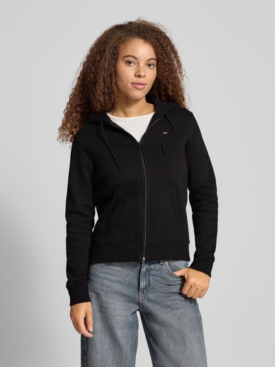 Tommy Jeans Regular Fit Sweatjacke aus Baumwoll-Mix Black 4