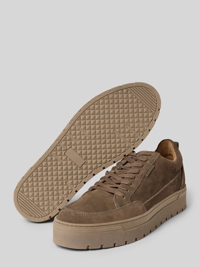 PS Poelman Ledersneaker mit Plateausohle Modell 'Ivar' Mittelbraun 4