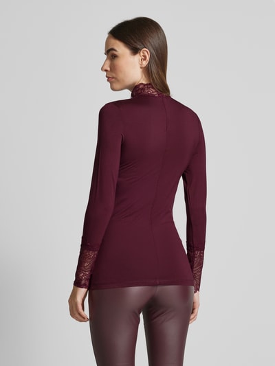 Soyaconcept Longsleeve mit  Spitzenbesatz Modell 'Marica' Bordeaux 5