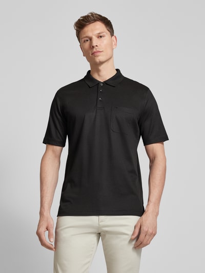 Christian Berg Men Regular Fit Poloshirt mit Brusttasche Black 4