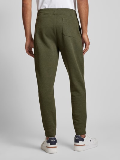 Polo Ralph Lauren Slim fit sweatpants met opgestikte zakken Olijfgroen gemêleerd - 5