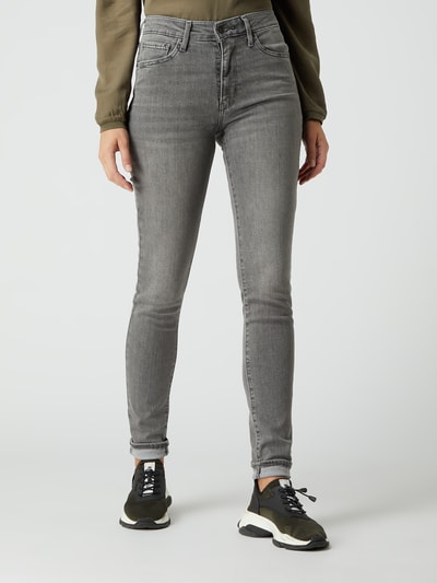 Levi's® Jeansy z wysokim stanem o kroju skinny fit z dodatkiem streczu model ‘721’ Średnioszary 4