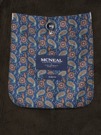 MCNEAL Slim Fit 2-Knopf-Sakko aus Cord Modell 'Max' Oliv 6