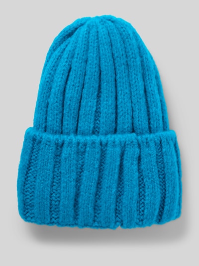 Kurt Beines Strickmütze mit breitem Umschlag Modell 'Clean Happy Hat' Blau 1