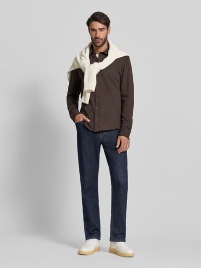 Casual Friday Regular Fit Freizeithemd mit Kentkragen Modell 'ARKAN' Schoko Melange 1