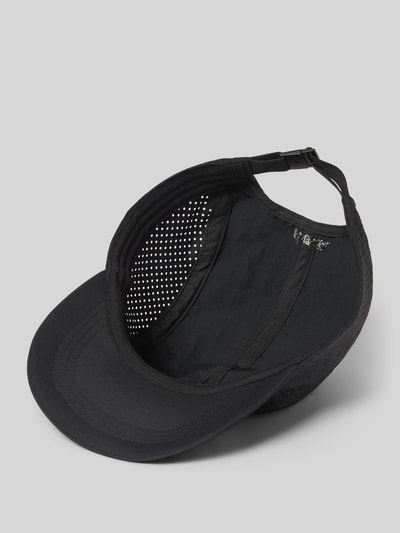 Produktfoto, czarna czapka z daszkiem z nylonu z nadrukiem z logo, regulowana długość, model 'NYLON LIGHTWEIGHT' od HALO
