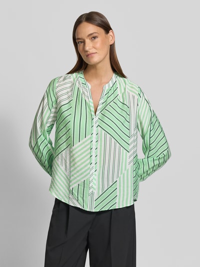s.Oliver RED LABEL Relaxed Fit Langarmbluse aus Viskose-Mix Hellgruen 4