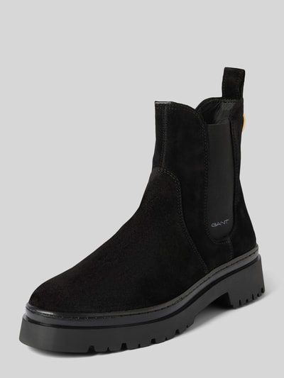 Gant Chelsea boots van leer met applicatie, model 'Aligrey' Zwart - 1