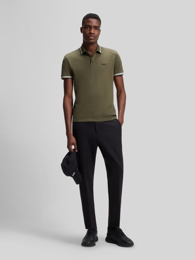 BOSS Green Koszulka polo o kroju regular fit z czystej bawełny model „PADDY” Antracytowy 1