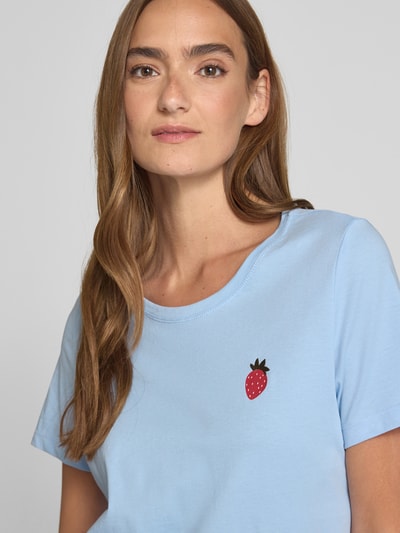 s.Oliver RED LABEL Regular fit T-shirt van puur katoen Bleu - 3