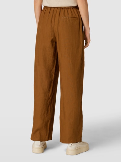 Marc O'Polo Leinenhose mit Ziernähten Mittelbraun 5