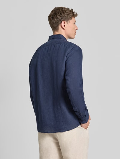BOSS Regular Fit Freizeithemd aus reinem Leinen Modell 'LIAM' Marine 5