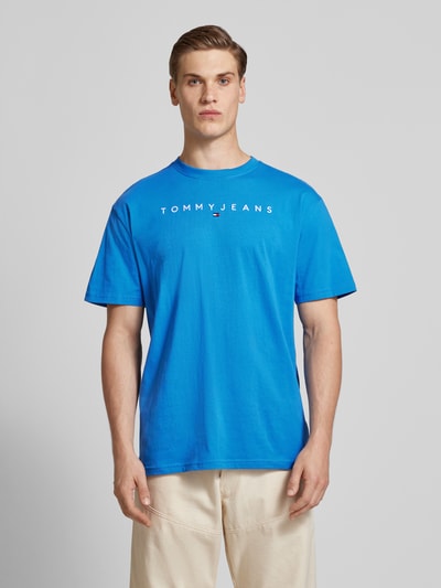 Tommy Jeans T-shirt met labelprint Blauw - 4