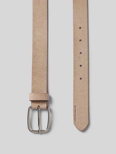 Tom Tailor Leren riem in effen design, model 'JESSICA' Taupe - 3