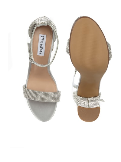 Steve Madden Sandalette mit Ziersteinbesatz  Silber 5