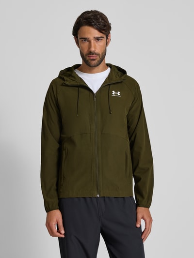 Under Armour Regular fit windbreaker met logoprint Olijfgroen - 4