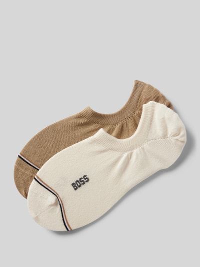 BOSS Sneakersocken mit Label-Detail Modell 'Iconic' im 2er-Pack Beige 1