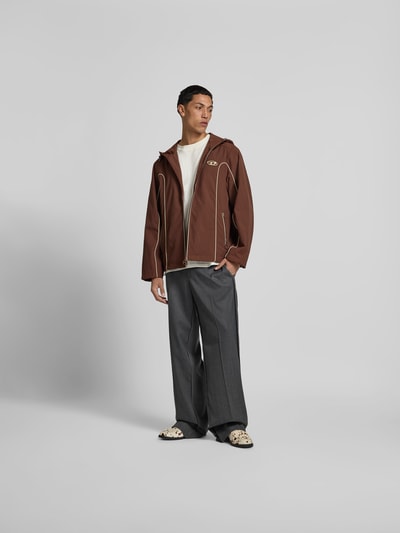 Diesel Regular Fit Jacke mit Logo-Patch Hellbraun 1