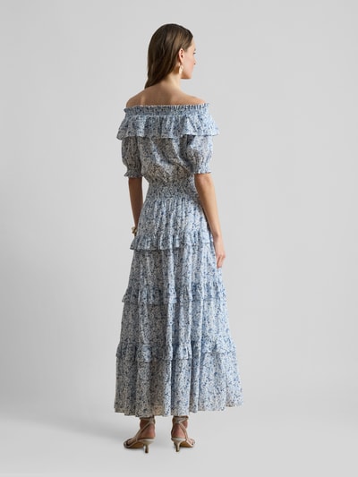 Lauren Ralph Lauren Freizeitkleid aus reiner Baumwolle Hellblau Melange 5