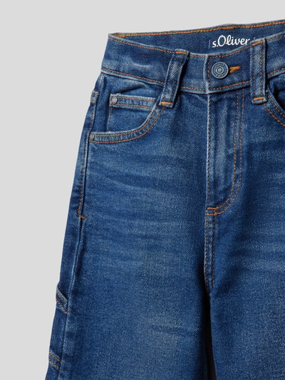 s.Oliver RED LABEL Baggy fit jeans met zakken op de pijp Blauw - 2