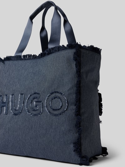 HUGO Tote Bag mit Label-Detail Jeansblau 3