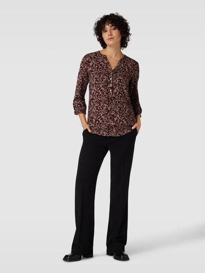 Montego Comfortabele blouse met tuniekkraag  Bordeaux - 1