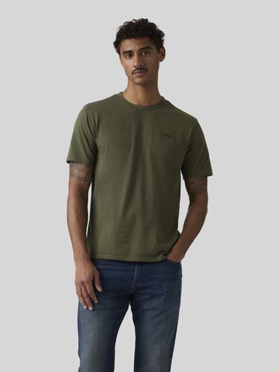 Levi's® Regular Fit T-Shirt aus reiner Baumwolle Oliv 3