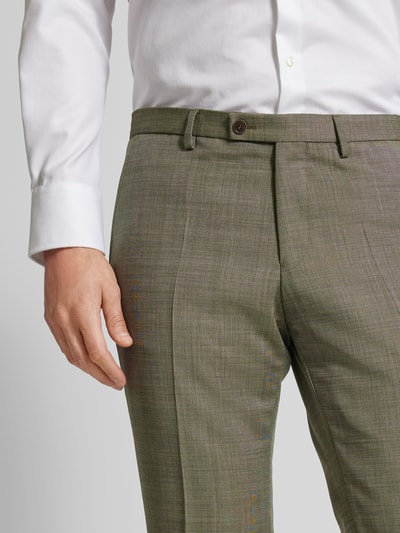 CG - Club of Gents Spodnie do garnituru z mieszanki wiskozy model ‘Pascal’ Khaki 3