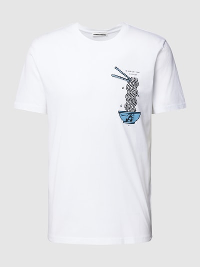 Armedangels T-Shirt mit Statement-Print Modell 'JAAMES' Weiss 2