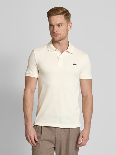 Lacoste Slim Fit Poloshirt mit Label-Patch Modell 'PIQUE' Offwhite 4