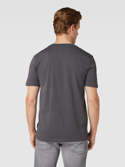 BOSS Orange T-Shirt mit Label-Print Modell 'Rete' Dunkelgrau 5