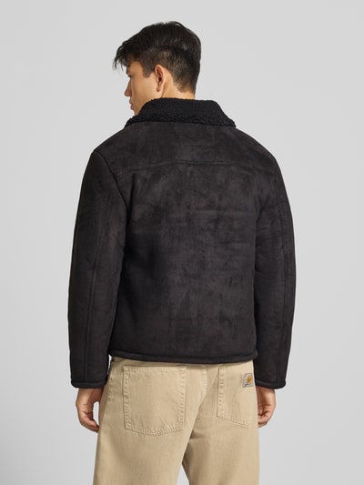 REVIEW Jacke in Leder-Optik mit Reißverschlusstaschen Black 5