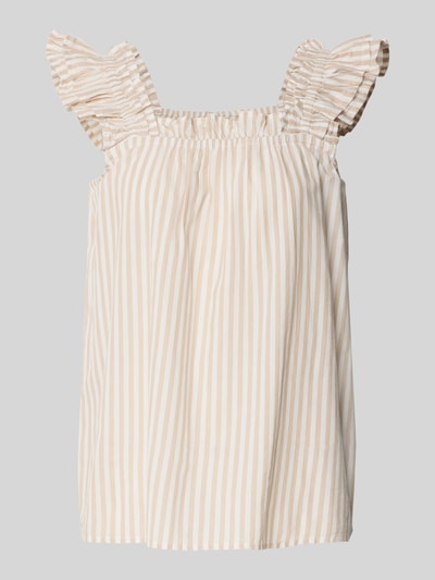 Soyaconcept Regular fit blousetop van puur katoen, model 'Rosette' Beige - 2