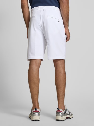 BOSS Green Korte slim fit chino met riemlussen Wit - 5