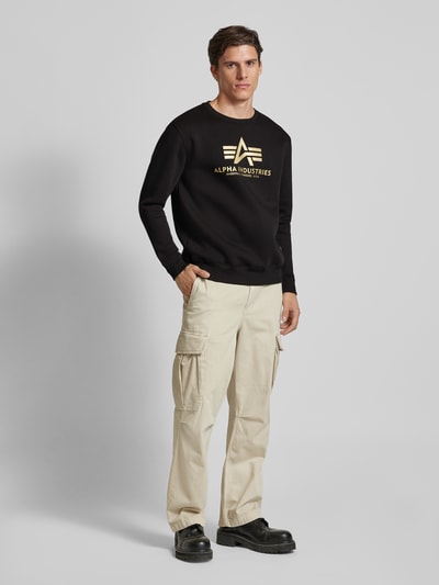 Alpha Industries Sweatshirt met ronde hals Zwart - 1