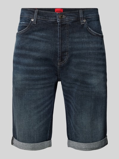 HUGO Tapered Fit Jeansshorts im 5-Pocket-Design Modell '634' Dunkelgrau 2