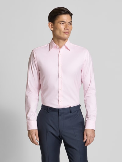 BOSS Regular Fit Businesshemd mit Strukturmuster Rosa 4