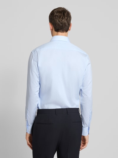 ETERNA Modern fit zakelijk overhemd van katoen met kentkraag Bleu - 5