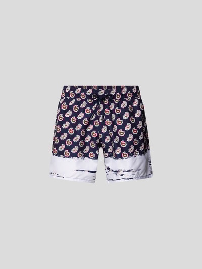 Etro Badehose mit Paisley-Dessin Marineblau 2