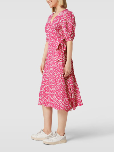 mbyM Midikleid mit Bindegürtel Modell 'Angelo' Fuchsia 4
