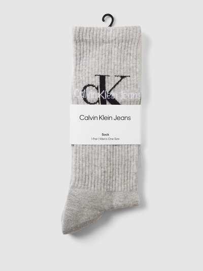 Calvin Klein Jeans Socken mit Label-Detail Mittelgrau Melange 3