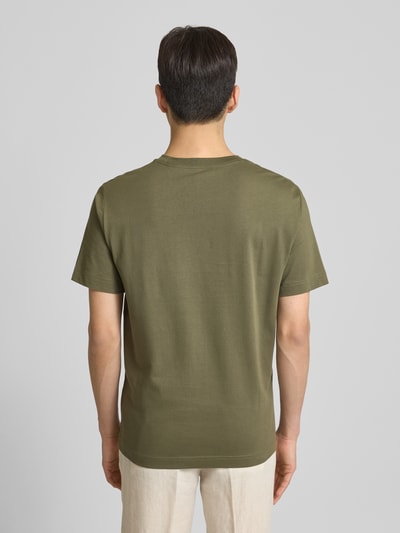 Marc O'Polo Regular Fit T-Shirt aus reiner Baumwolle Oliv 5
