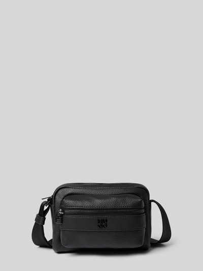 HUGO Crossbodytas met labeldetail, model 'Quantic' Zwart - 2