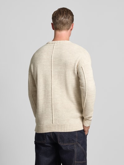 Drykorn Strickpullover mit überschnittenen Schultern Modell 'MALIO' Sand 5