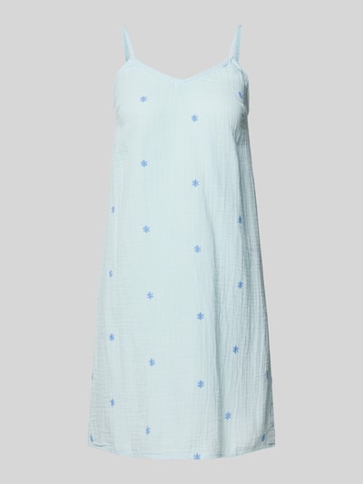 Pieces Sukienka mini z marszczeniem model ‘MAYA’ Jasnoniebieski 2