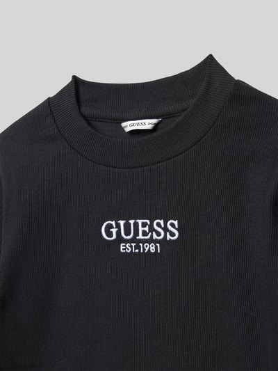Guess Shirt met lange mouwen en labelstitching Zwart - 2