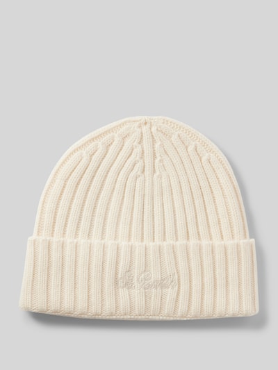 MC2 Saint Barth Beanie mit Label-Stitching Offwhite 1