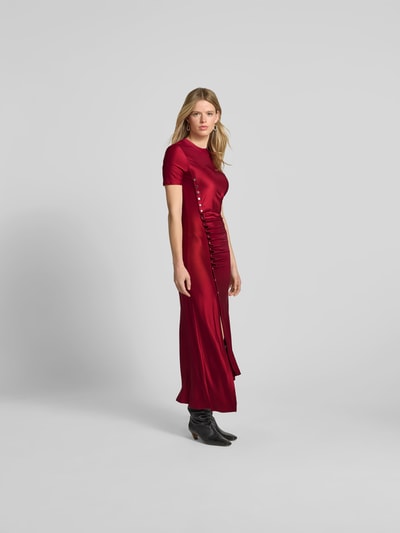 Rabanne Maxikleid mit Raffungen Rot 1